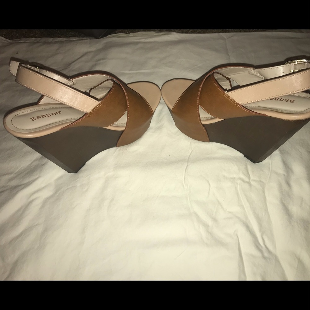 Bamboo brown wedges - Picture 3 of 7